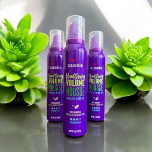 3 Aussie Headstrong Volume MOUSSE Maximum Hold 6 oz Level 3 Bamboo Kakadu Plum